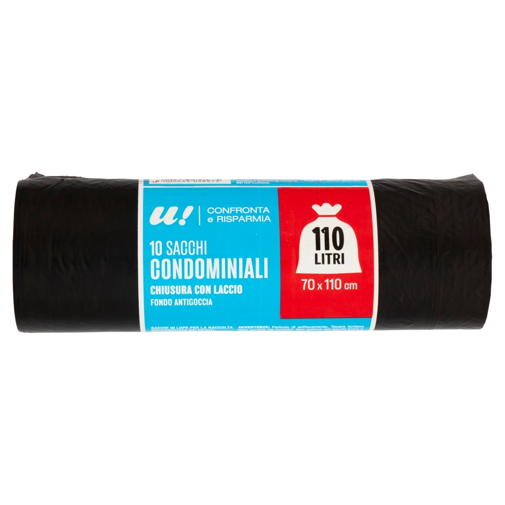 10 Sacchi Condominiali Neri 110 Litri U! Confronta e Risparmia